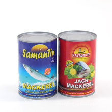 Factory cheap price 425g 155g canned mackerel in brine and in tomato sauce